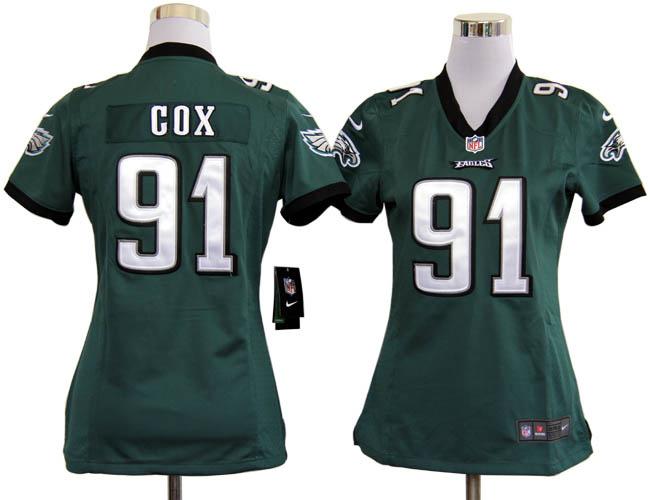 Cheap Women Nike Philadelphia Eagles 91# Fletcher Cox Dark Green Nike NFL Jerseys