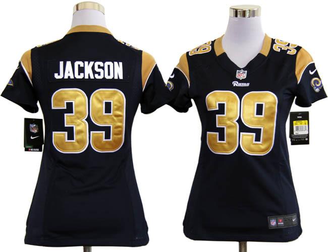 Cheap Women Nike St. Louis Rams 39# Steven Jackson Dark Blue Nike NFL Jerseys