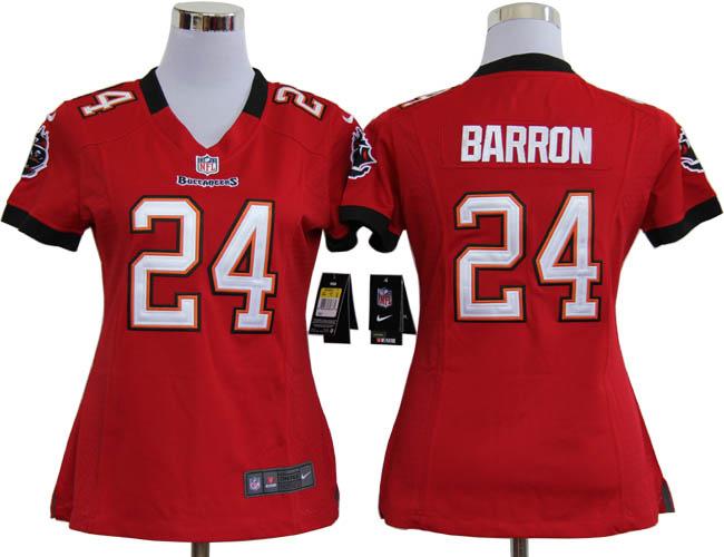 Cheap Women Nike Tampa Bay Buccaneers 24# Mark Barron Red Nike NFL Jersey