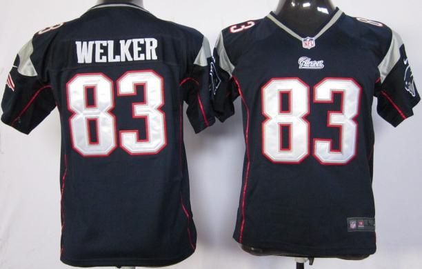 Kids Nike New England Patriots 83 Wes Welker Blue Nike NFL Jersey Cheap