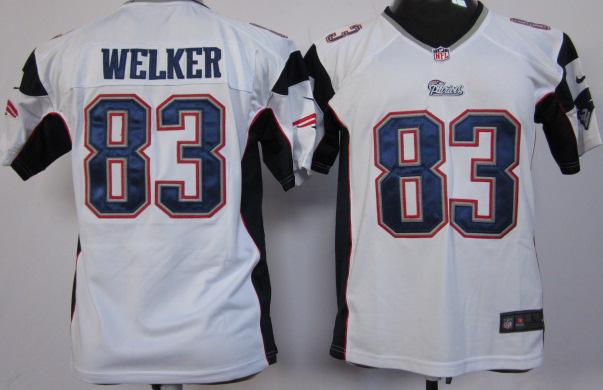 Kids Nike New England Patriots 83 Wes Welker White Nike NFL Jersey Cheap