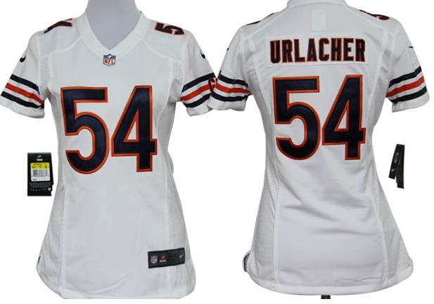 Cheap Women Nike Chicago Bears 54 Brian Urlacher White Nike NFL Jersey