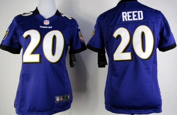Cheap Women Nike Baltimore Ravens #20 Ed Reed Purple Nike NFL Jerseys