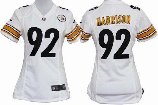 Cheap Women Nike Pittsburgh Steelers #92 James Harrison White Nike NFL Jerseys