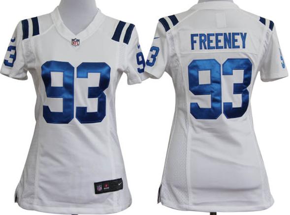 Cheap Women Nike Indianapolis Colts 93# Dwight Freeney White Nike NFL Jerseys