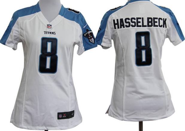Cheap Women Nike Tennessee Titans 8# Matt Hasselbeck White Nike NFL Jerseys