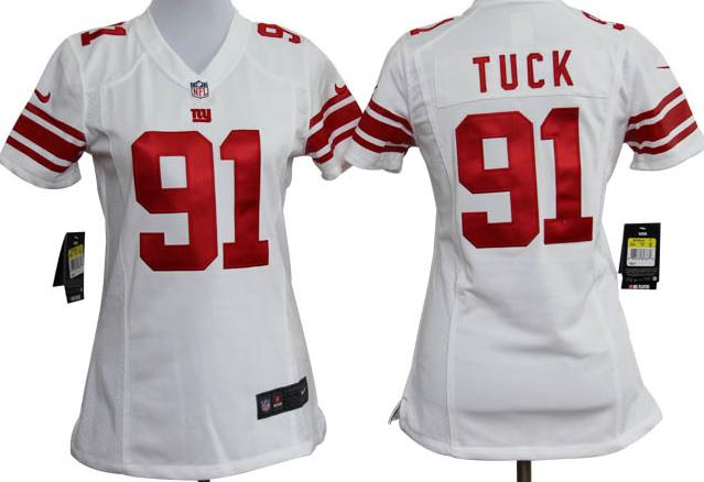 Cheap Women Nike New York Giants 91# Justin Tuck White Nike NFL Jerseys