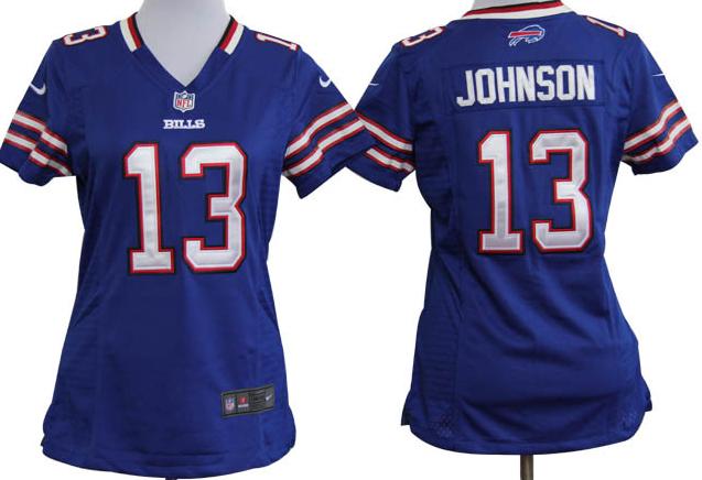 Cheap Women Nike Buffalo Bills 13# Steve Johnson Nike NFL Jerseys