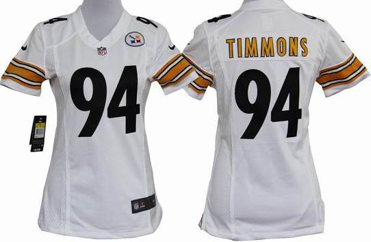 Cheap Women Nike Pittsburgh Steelers #94 Lawrence Timmons White Nike NFL Jerseys