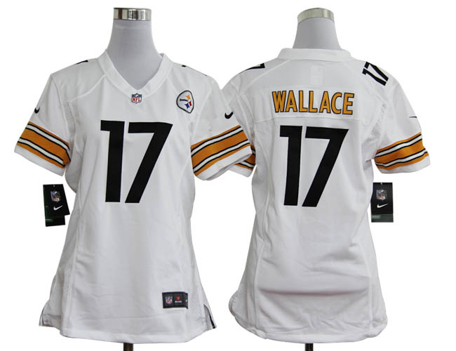 Cheap Women Nike Pittsburgh Steelers #17 Mike Wallace White Nike NFL Jerseys