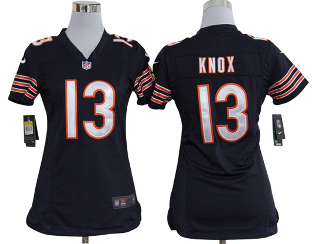 Cheap Women Nike Chicago Bears 13 Johnny Knox Blue Nike NFL Jerseys