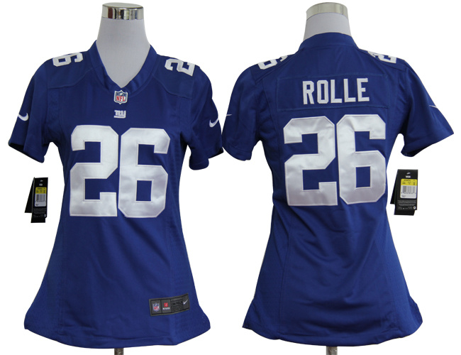 Cheap Women Nike New York Giants 26# Antrel Rolle Blue Nike NFL Jerseys