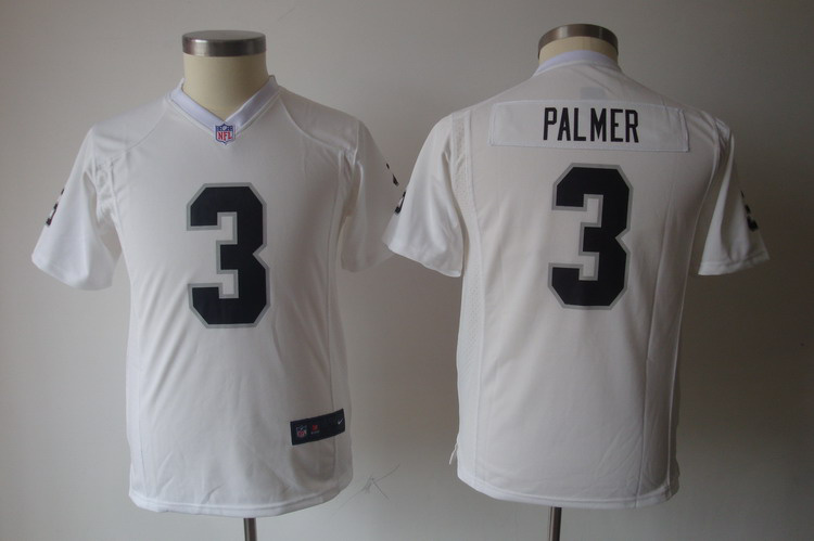 Kids Nike Oakland Raiders #3 Carson Palmer White Nike NFL Jerseys Cheap