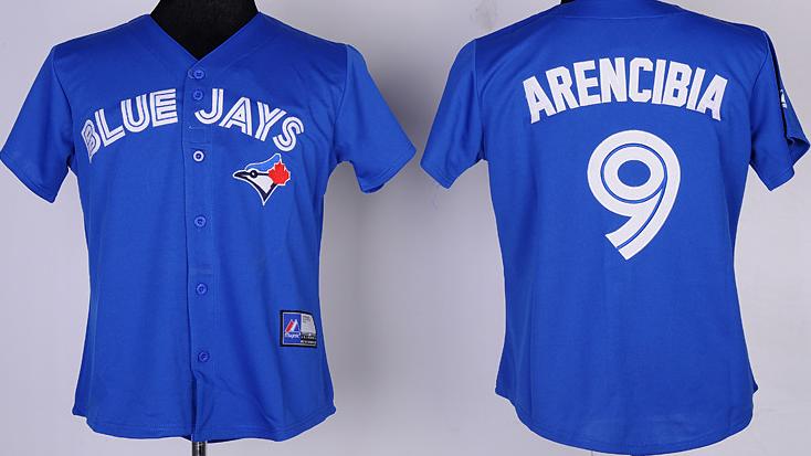 Women Toronto Blue Jays #9 J.P.Arencibia Blue Cool Base MLB Jerseys
