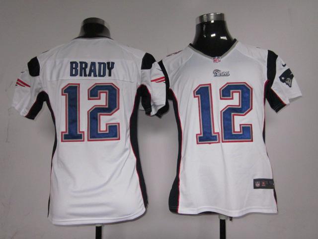Cheap Women Nike New England Patriots 12 Tom Brady White Nike NFL Jersey