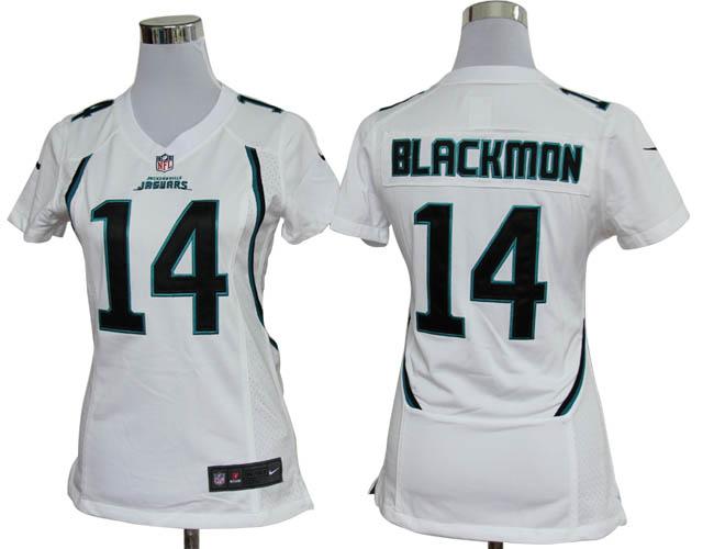 Cheap Women Nike Jacksonville Jaguars 14# Justin Blackmon White Nike NFL Jerseys
