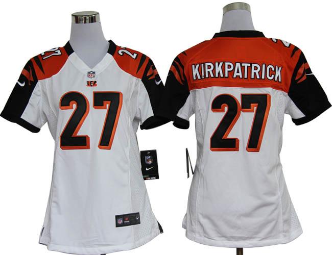 Cheap Women Nike Cincinnati Bengals 27# Dre Kirkpatrick White Nike NFL Jerseys