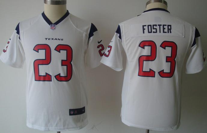 Kids Nike Houston Texans #23 Arian Foster White Nike NFL Jerseys Cheap
