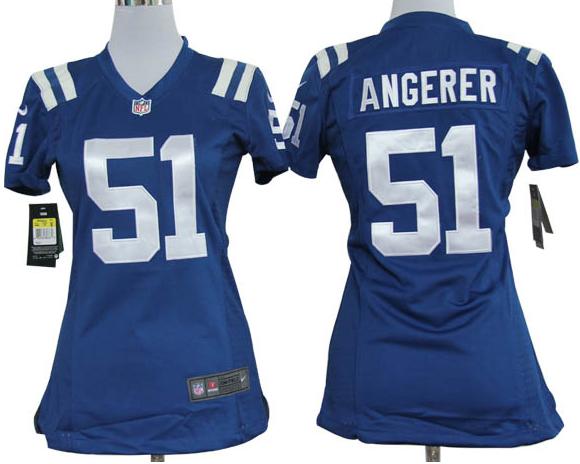 Cheap Women Nike Indianapolis Colts 51# Pat Angerer Blue Nike NFL Jerseys