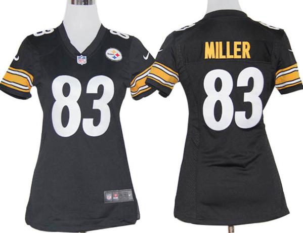 Cheap Women Nike Pittsburgh Steelers #83 Heath Miller Black Nike NFL Jerseys