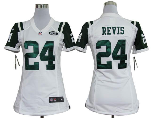 Cheap Women Nike New York Jets 24# Darrelle Revis White Nike NFL Jerseys