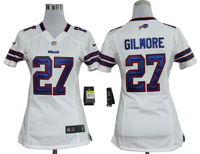 Cheap Women Nike Buffalo Bills 27# Stephon Gilmore White Nike NFL Jerseys
