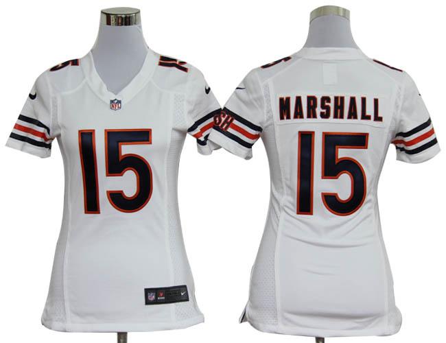 Cheap Women Nike Chicago Bears #15 Marshall White Nike NFL Jerseys