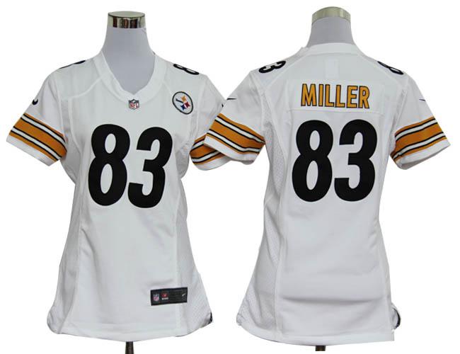 Cheap Women Nike Pittsburgh Steelers #83 Heath Miller White Nike NFL Jerseys