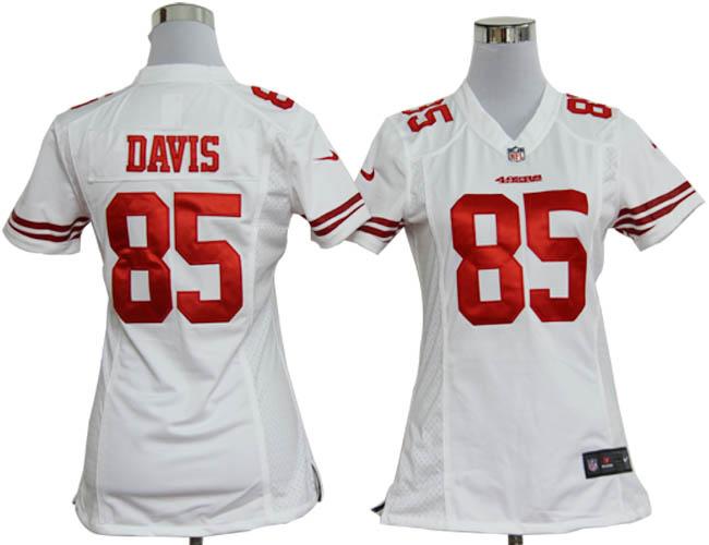 Cheap Women Nike San Francisco 49ers 85 Vernon Davis White Nike NFL Jerseys