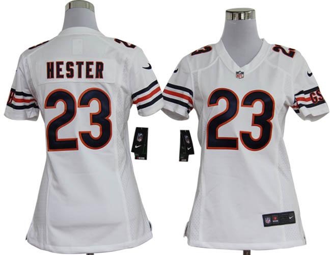 Cheap Women Nike Chicago Bears 23# Hester White Nike NFL Jerseys