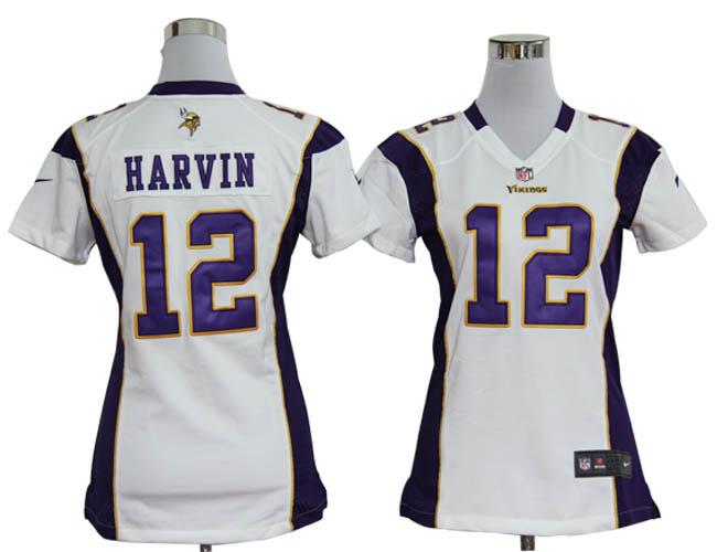 Cheap Women Nike Minnesota Vikings 12# Percy Harvin White Nike NFL Jerseys