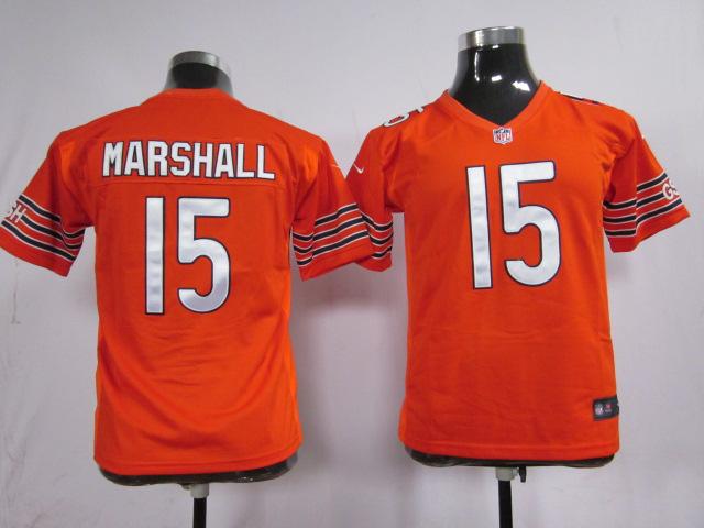 Kids Nike Chicago Bears #15 Marshall Orange Nike NFL Jerseys Cheap