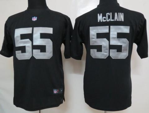 Kids Nike Oakland Raiders #55 Rolando McClain Black Nike NFL Jerseys Cheap
