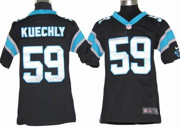 Kids Nike Carolina Panthers 59 Kuechly Black Nike NFL Jersey Cheap