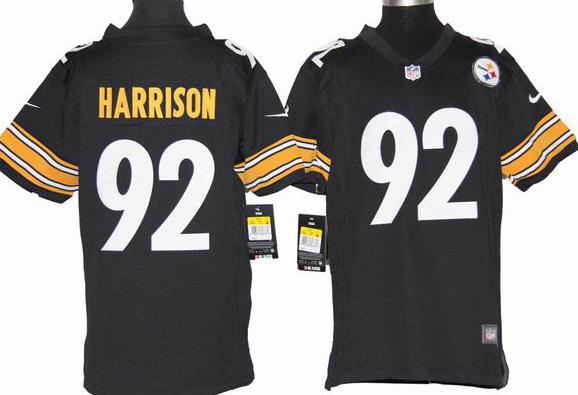 Kids Nike Pittsburgh Steelers #92 James Harrison Black Nike NFL Jerseys Cheap