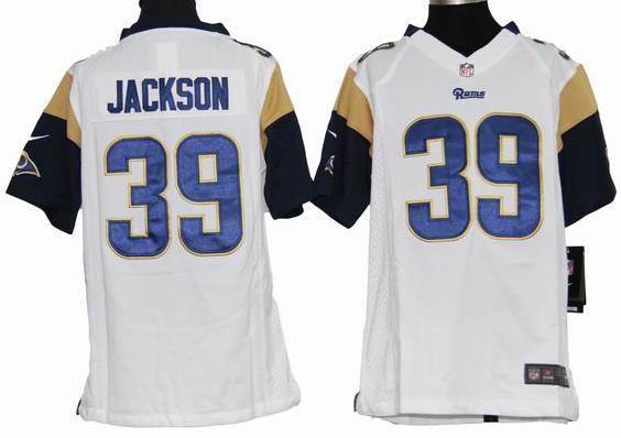 Kids Nike St. Louis Rams 39# Steven Jackson White Nike NFL Jerseys Cheap