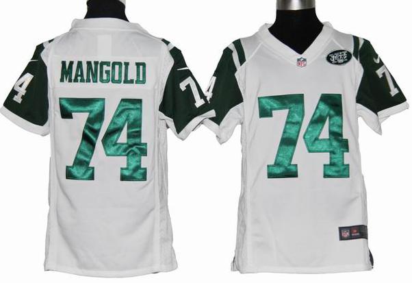 Kids Nike New York Jets 74# Nick Mangold White Nike NFL Jerseys Cheap