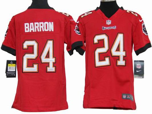 Kids Nike Tampa Bay Buccaneers 24# Mark Barron Red Nike NFL Jersey Cheap