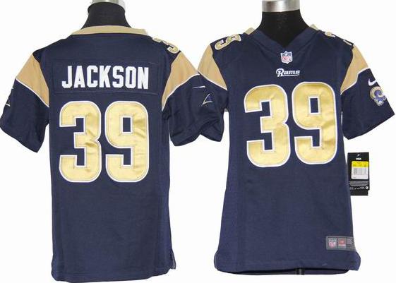 Kids Nike St. Louis Rams 39# Steven Jackson Blue Nike NFL Jerseys Cheap