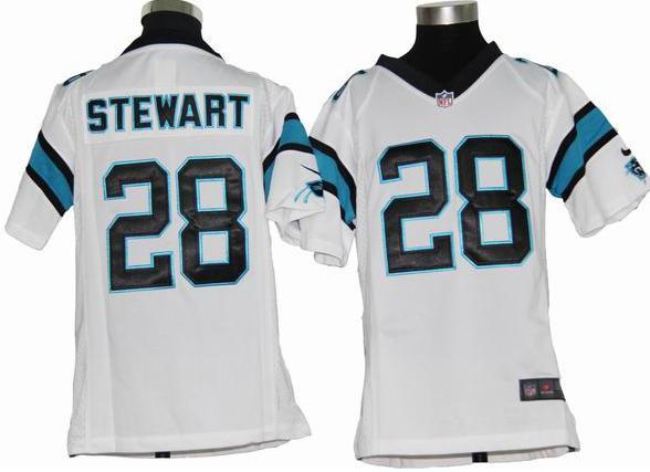 Kids Nike Carolina Panthers #28 Jonathan Stewart White Nike NFL Jerseys Cheap