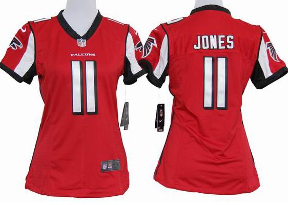 Cheap Women Nike Atlanta Falcons #11 Julio Jones Red Nike NFL Jerseys