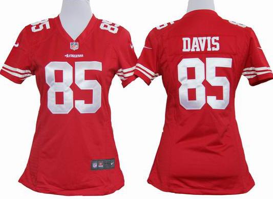 Cheap Women Nike San Francisco 49ers 85 Vernon Davis Red Nike NFL Jerseys