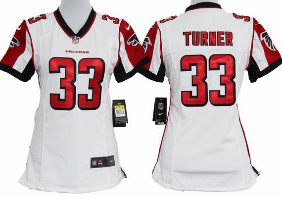 Cheap Women Nike Atlanta Falcons #33 Michael Turner White Nike NFL Jerseys