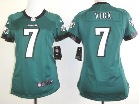 Cheap Women's Nike Philadelphia Eagles 7# Michael Vick Dark Green Nike NFL Jerseys