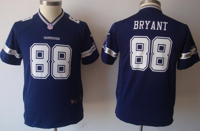 Kids Nike Dallas Cowboys 88# Dez Bryant Blue Nike NFL Jerseys Cheap