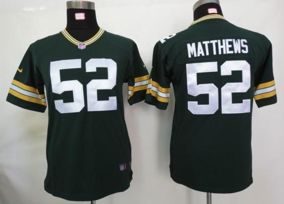 Kids Nike Green Bay Packers #52 Clay Matthews Green Nike NFL Jerseys Cheap
