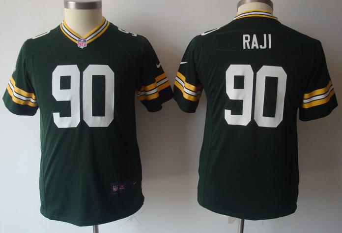 Kids Nike Green Bay Packers #90 B.J. Raji Green Nike NFL Jerseys Cheap