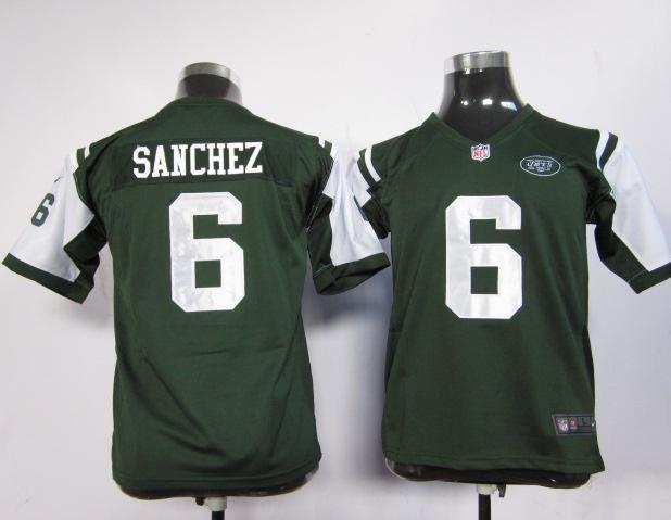 Kids Nike New York Jets 6# Mark Sanchez Green Nike NFL Jerseys Cheap