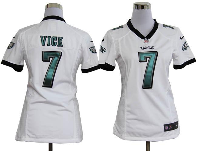 Cheap Women's Nike Philadelphia Eagles 7# Michael Vick White Nike NFL Jerseys