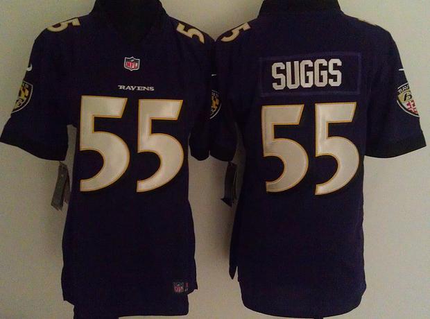 Cheap Women Nike Baltimore Ravens #55 Terrell Suggs Purple Nike NFL Jerseys